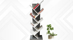 V bookshelf