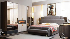 Cura Bed Set with Wardrobe