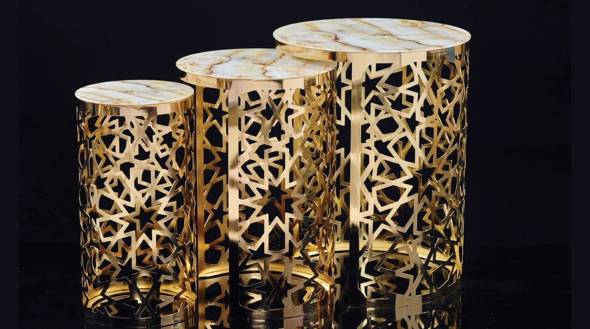 Osmanli Gold Side Stools