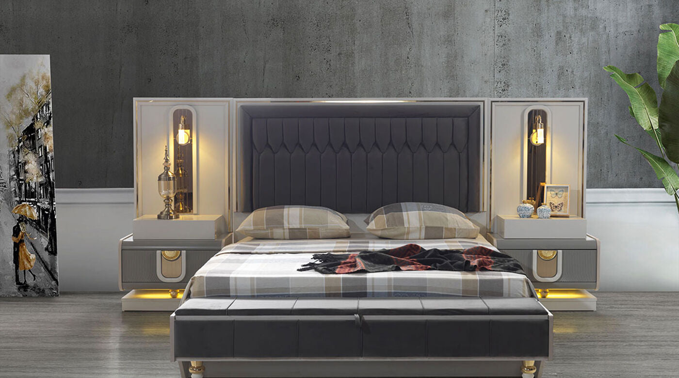 Galata Bed Set with Wardrobe