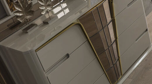 Golden Bed Set with Wardrobe - Thumbnail (4)