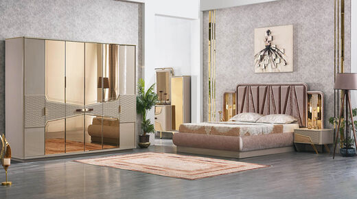 Milano Bed Set with Wardrobe - Thumbnail (0)
