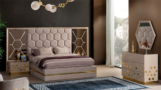 Petek Bed Set with Wardrobe - Thumbnail