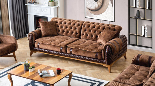 Rolex Leather Sofa - Thumbnail